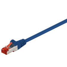 Goobay S/FTP CAT6 patch kábel 3m - Kék kábel és adapter