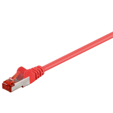 Goobay S/FTP CAT6 Patch kábel 7.5m - Piros kábel és adapter