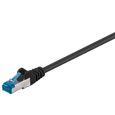 Goobay S/FTP CAT6a Patch kábel 0.25m - Fekete kábel és adapter