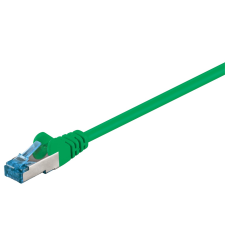 Goobay S/FTP CAT6a Patch kábel 15m - Zöld kábel és adapter