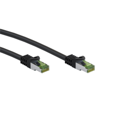 Goobay S/FTP CAT8.1 Patch kábel 10m - Fekete kábel és adapter