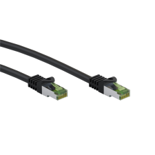 Goobay S/FTP CAT8.1 Patch kábel 5m - Fekete kábel és adapter