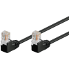 Goobay U/UTP CAT5e 90° Derékszögű Patch kábel 10m - Fekete (96090)