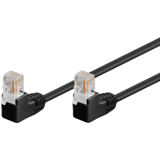 Goobay U/UTP CAT5e 90° Derékszögű Patch kábel 10m - Fekete (96090) kábel és adapter