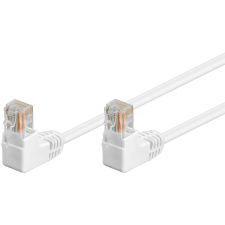 Goobay U/UTP CAT5e Derékszögű patch kábel 1m - Fehér (96070) kábel és adapter