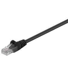 Goobay U/UTP CAT5e Patch kábel 15m - Fekete kábel és adapter