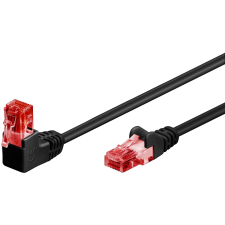 Goobay U/UTP CAT6 90° Derékszögű Patch kábel 3m Fekete (51517) kábel és adapter
