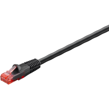 Goobay U/UTP CAT6 Kültéri patch kábel 10m - Fekete kábel és adapter