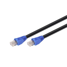 Goobay U/UTP CAT6 Kültéri Patch kábel 15m - Fekete (94391) kábel és adapter