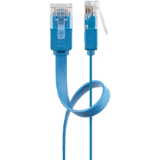 Goobay U/UTP CAT6 Lapos patch kábel 0.5m - Kék (96395) kábel és adapter