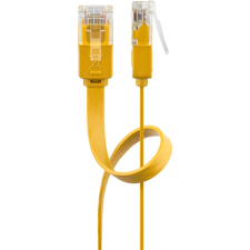 Goobay U/UTP CAT6 Lapos patch kábel 0.5m - Sárga (96396) kábel és adapter