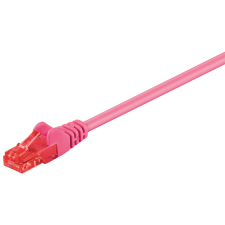 Goobay U/UTP CAT6 Patch kábel 0.25m - Magenta (95252) kábel és adapter