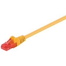 Goobay U/UTP CAT6 Patch kábel 1.5m - Sárga kábel és adapter