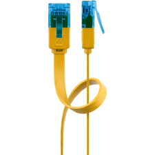Goobay U/UTP CAT6a Lapos patch kábel 3m - Sárga (96329) kábel és adapter