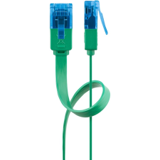 Goobay U/UTP CAT6a Lapos patch kábel 3m - Zöld (96330) kábel és adapter