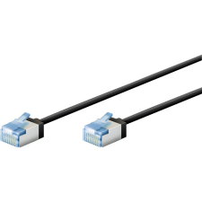 Goobay Ultraflexibles U/FTP Cat 6a RJ45 Slim Patch kábel 1m - Fekete (74318) kábel és adapter