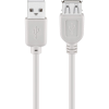 Goobay USB 2.0 hosszabító kábel kábel 1.8m - Fehér (50960)