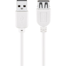 Goobay USB-A 2.0 apa - USB-A 2.0 anya Hosszabbítókábel - Fehér (3m) (96199) kábel és adapter