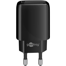 Goobay USB-C Hálózati Gyorstöltő - Fekete (20W) (53864) mobiltelefon kellék