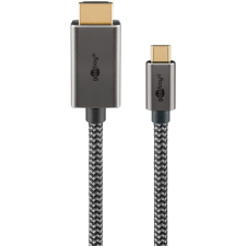 Goobay USB-C - HDMI 4K Átalakító kábel 2m - Fekete/Ezüst (75700) kábel és adapter