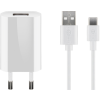 Goobay USB-C / USB-A Hálozati töltő készlet - Fehér (5W)