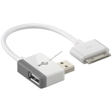 Goobay USB HUB + kábel-  kb. 18cm USB -> Apple - A készlet erejéig! hub és switch