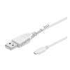 Goobay USB kábel 2.0 micro USB csatlakozóval 30cm fehér - Kiárusítás! - A készlet erejéig!