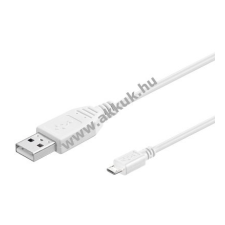 Goobay USB kábel 2.0 micro USB csatlakozóval 30cm fehér - Kiárusítás! - A készlet erejéig! kábel és adapter