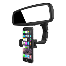 Goodbuy Visszapillantó tükörre szerelhetó Mobiltelefon tartó - Fekete (GB-HO-MIRR-BK) mobiltelefon kellék