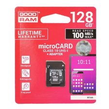 Goodram 128 GB MicroSDXC Card  (100 MB/s, Class 10) memóriakártya