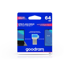 Goodram 64 GB OTG Flash Drive pendrive 2in1 USB Type-A + USB Type-C csatlakozóval - Goodram ODD3 USB 3.0 - kék pendrive