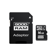 Goodram Goodram 16GB M1AA microSDHC UHS-I CL10 memóriakártya + Adapter memória (ram)
