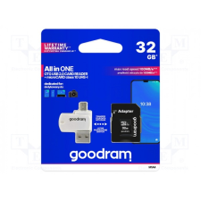 Goodram SDHC 32GB CL10/UHS-I + adapter + OTG kártyaolvasó (M1A4-0320R12) - Memóriakártya memóriakártya