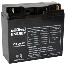 Goowei ENERGY Karbantartásmentes ólom-sav akkumulátor OT20-12, 12V, 20Ah szünetmentes áramforrás