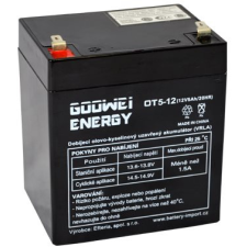 Goowei ENERGY Karbantartásmentes ólomakkumulátor OT5-12, 12 V, 5 Ah szünetmentes áramforrás