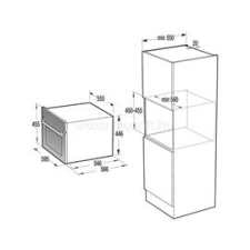 Gorenje BCM4058B beépíthető sütő és mikró kombi (GORENJE_745020) sütő
