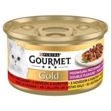 GOURMET GOLD Double Pleasure marha és csirkehús 85g macskaeledel macskaeledel