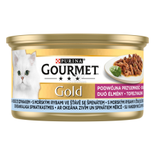  Gourmet Gold Duó élmény 12 x 85 g nyúl és máj macskaeledel