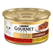 Gourmet GOLD hovězí a kuře v omáčce 12x85 g macskaeledel