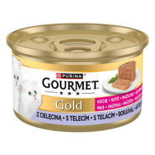 GOURMET GOLD Kitten Pástétom Borjúval nedves macskaeledel 85g macskaeledel