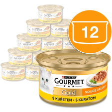 Gourmet Gold Sauce Delight macska konzerv, csirke szószban, 12 x 85 g macskaeledel