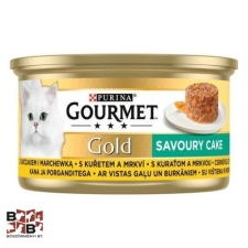 GOURMET GOLD Savoury Cake Csirkével és sárgarépával nedves macskaeledel 85g macskaeledel