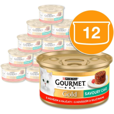 Gourmet Gold Savoury Cake marhahús konzerv macskáknak 12 x 85 g macskaeledel