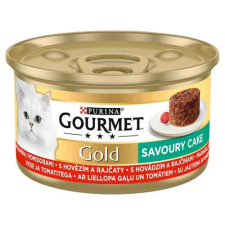 Gourmet GOLD Savoury Cake marhahússal és paradicsommal 85g macskaeledel