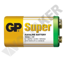 GP BATTERIES 6LR61 GP1604A-S1 Super alkáli 9V elem fóliás speciális elem