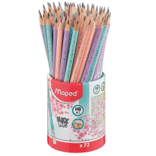  Grafitceruza radírral, ceruzatartó, HB, háromszögletű, MAPED "Black'Peps Pastel", vegyes pasztell sz ceruza
