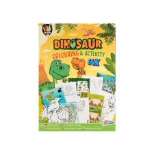 Grafix Színező könyv fejlesztő feladatokkal, 64 oldalas, Dinoszauruszok kreatív és készségfejlesztő