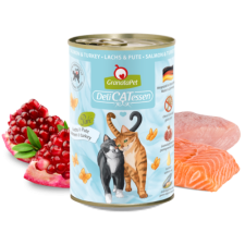 Granatapet Delicatessen konzerv lazac és pulyka konzerv 400g macskaeledel