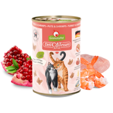 Granatapet Delicatessen Konzerv pulyka és garnéla 400g 6db macskaeledel