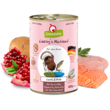 Granatapet Liebling´s Mahlzeit lazac és pulyka konzerv 400 g 6db kutyaeledel